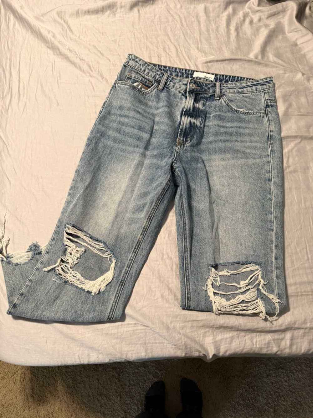 Vervet size 32 Light Blue Distressed Women's Jeans 100% cotton